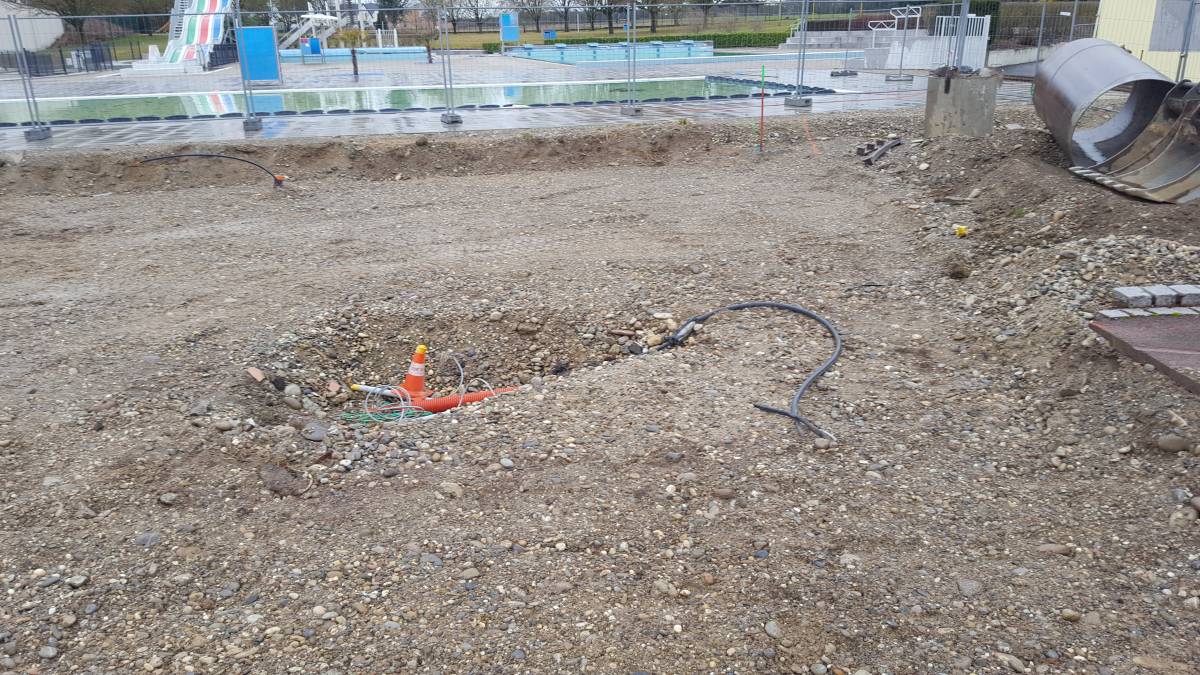 Construction d’un bâtiment technique au Centre Nautique à Ottmarsheim Belfort 1