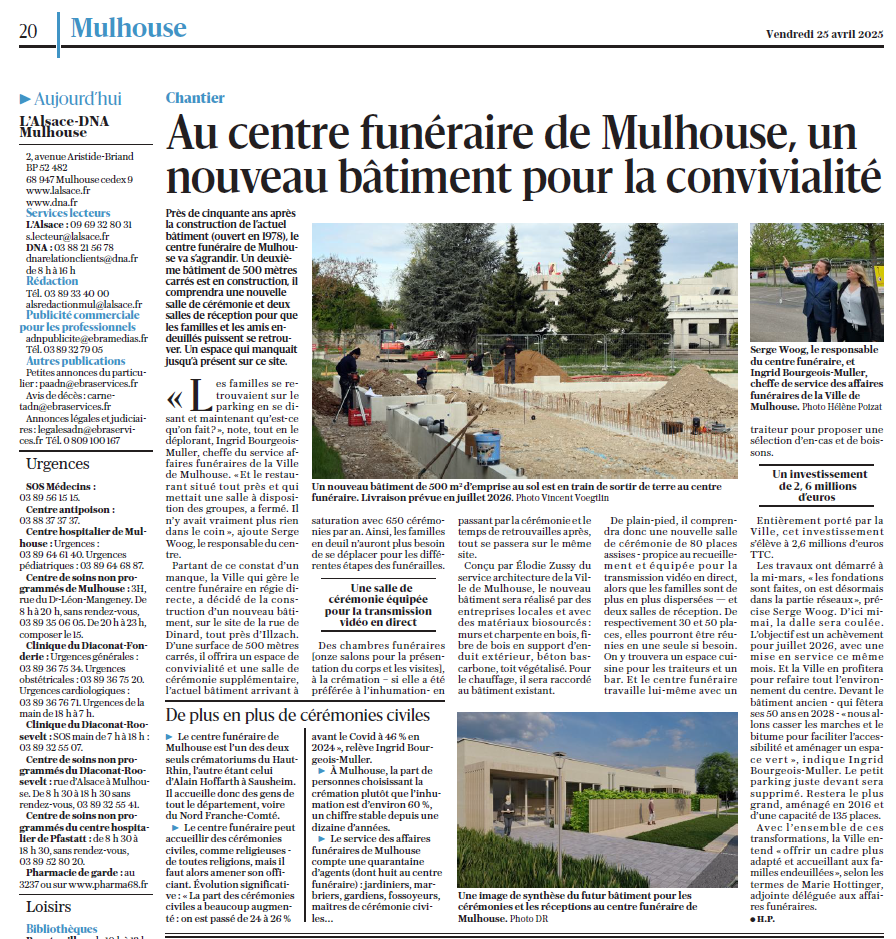CAPTURE | Metzger BTP Extension du centre funéraire Municipal de Mulhouse Colmar 1