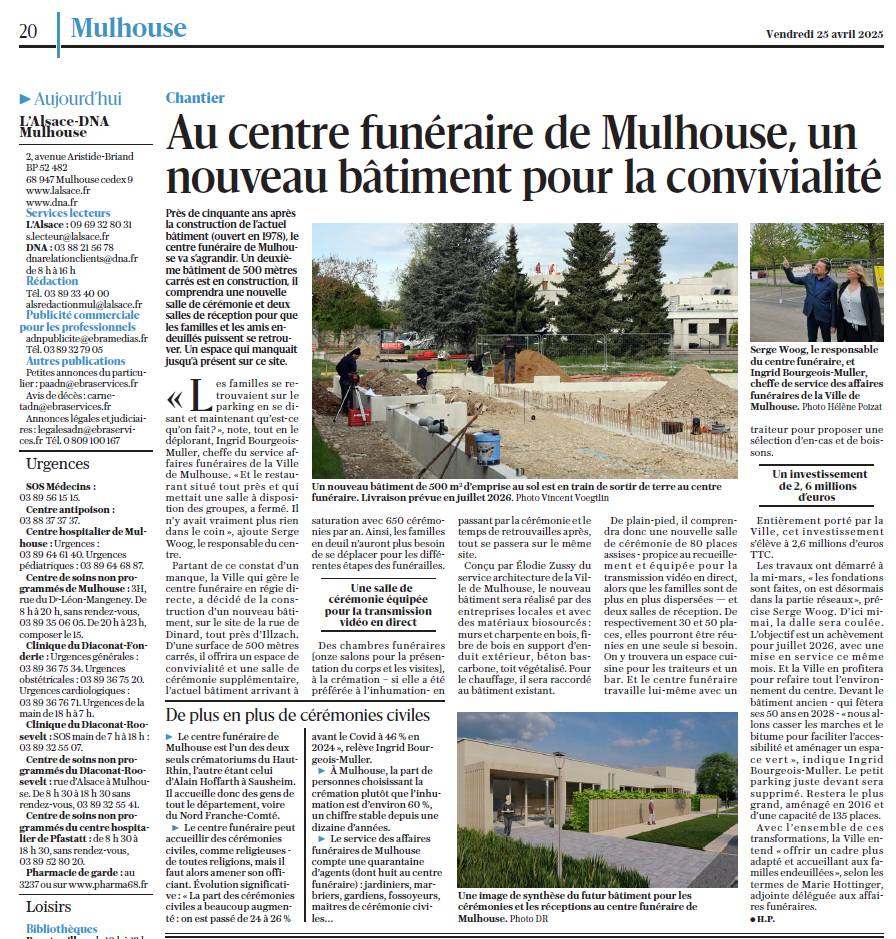 CAPTURE | Metzger BTP Extension du centre funéraire Municipal de Mulhouse Colmar 1